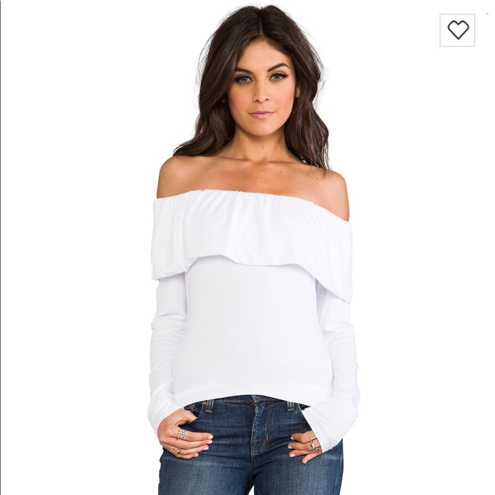 James & Joy Donna Rollover Top in White